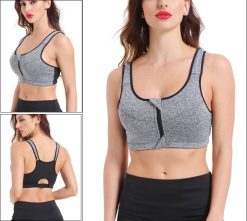 Front Zipper Sports Bra Fitness Top